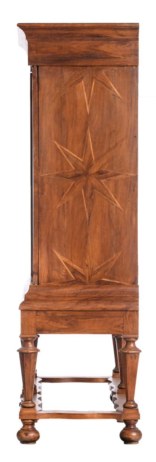 A Dutch marquetry cabinet-on-stand, early 18th C.